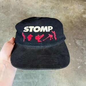ATT Headwear STOMP Black Baseball Cap Embroidered Graphic Adjustable Strap